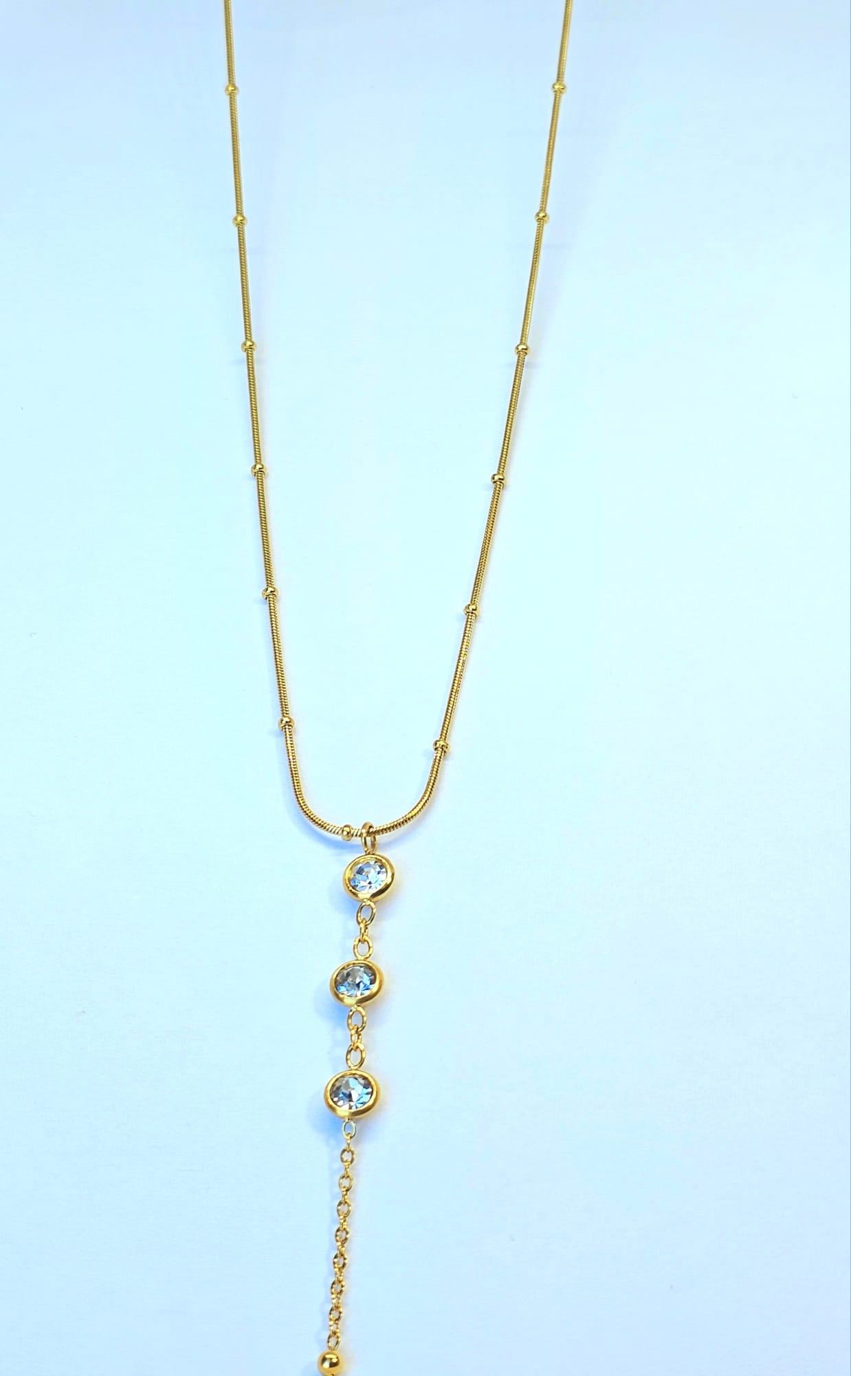 Crystal Drop Y-Necklace