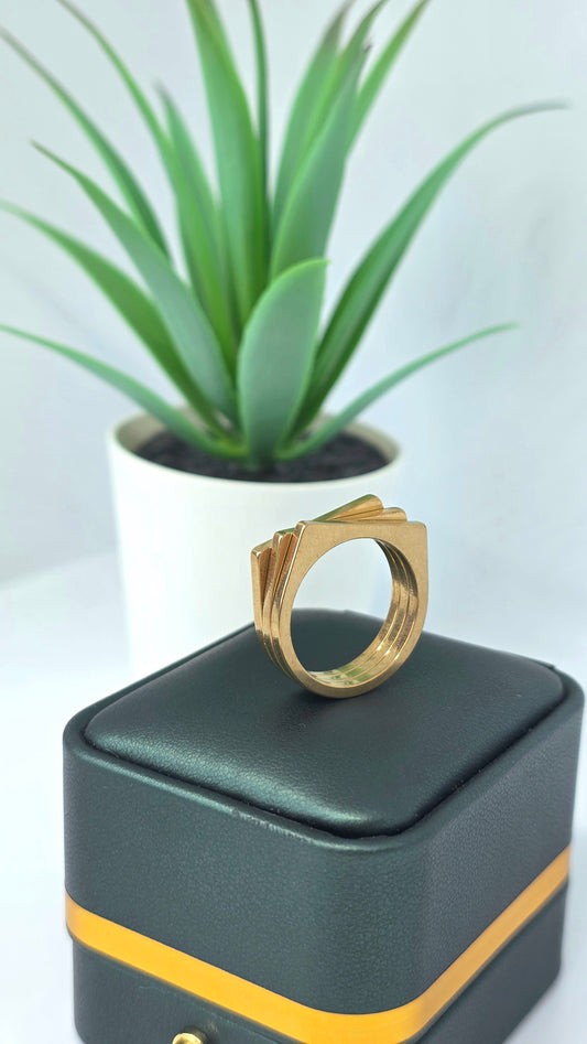 Triple Layer Geometric Ring