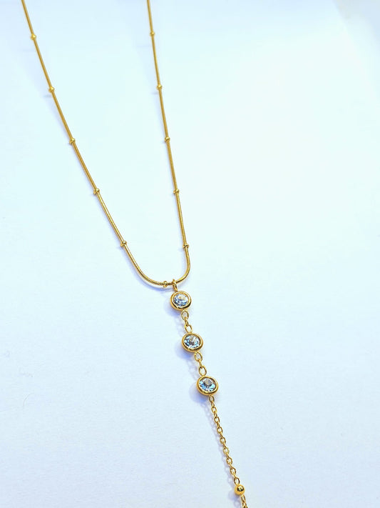 Crystal Drop Y-Necklace