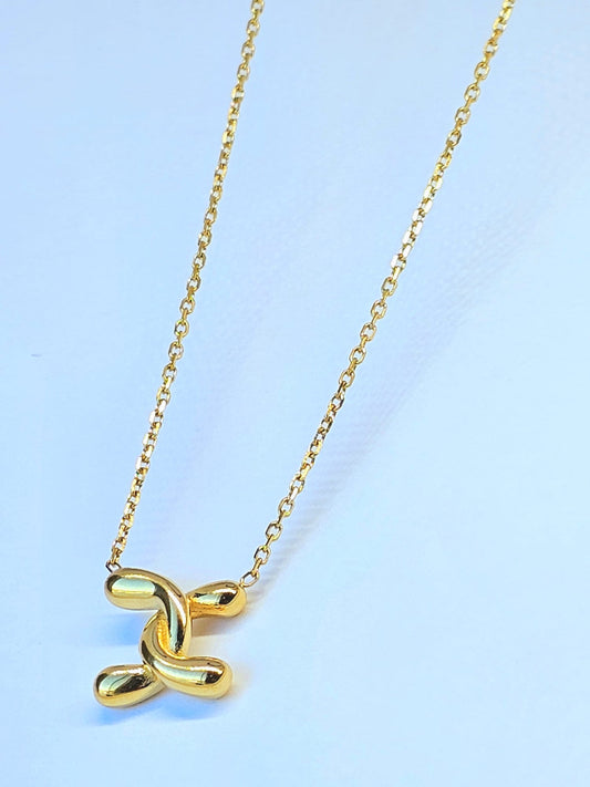Abstract Interlocking Knot Necklace