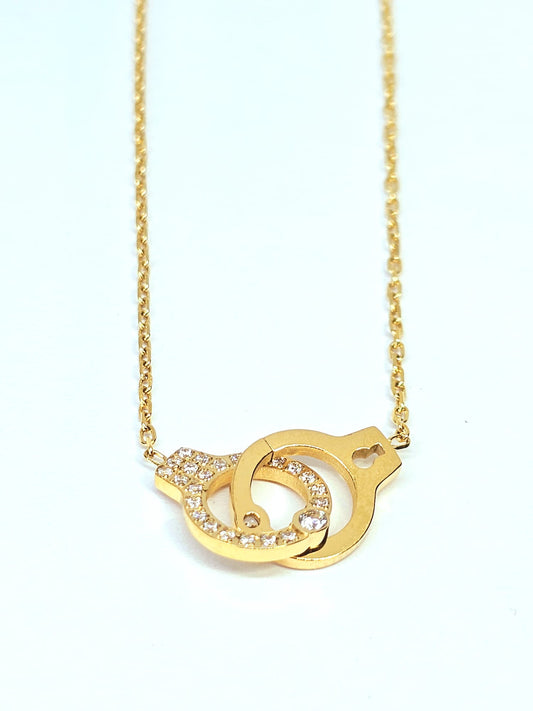 Unique Handcuff Statement Necklace
