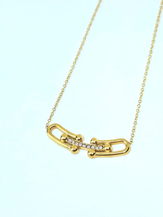 Linked Bar Pendant Necklace