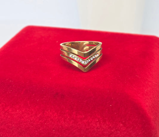 Triple V Chevron Ring